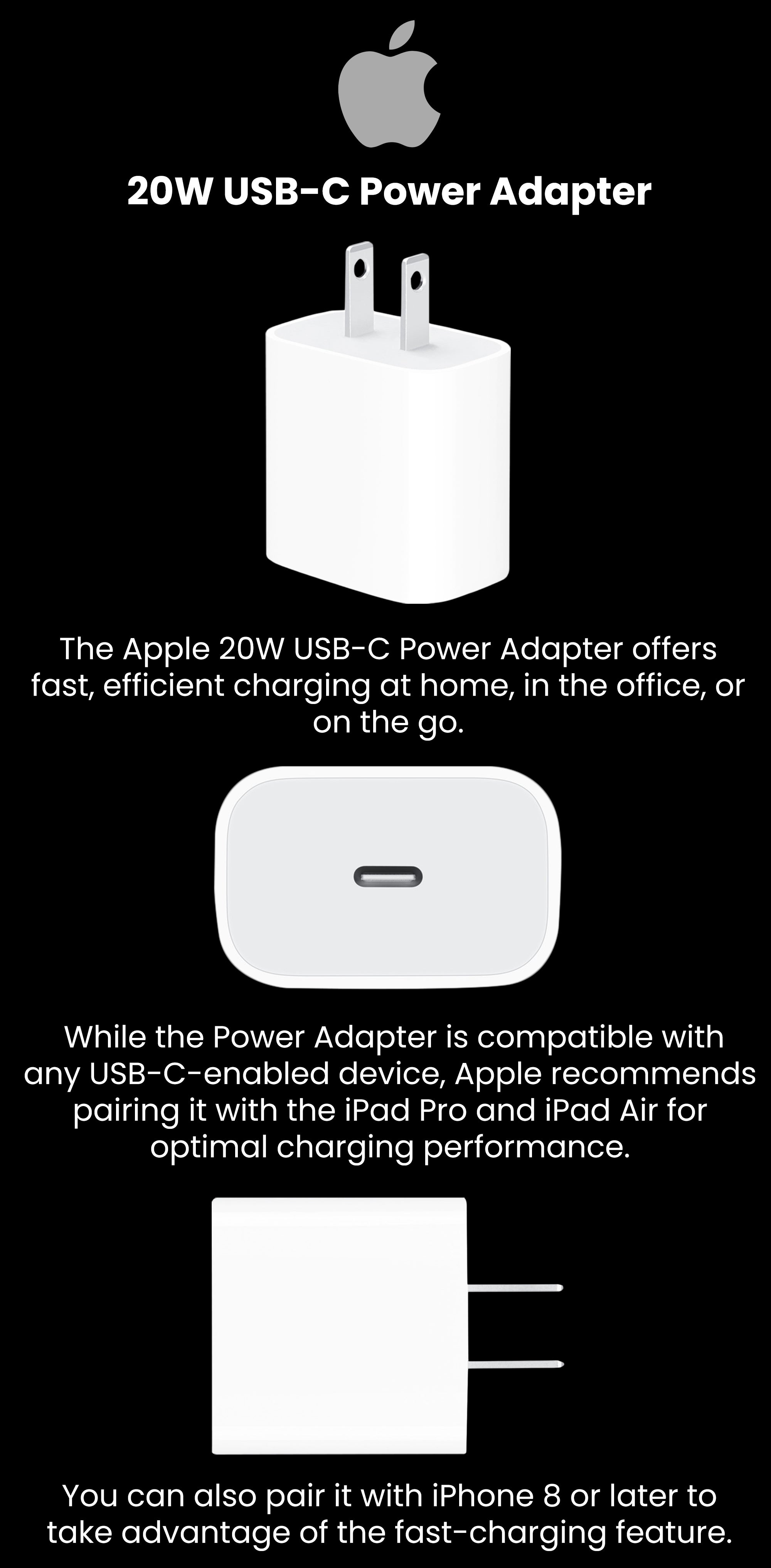 20W USB-C 2-Pin Power Adapter White