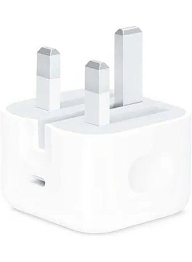 2 in 1 Pack of 20W USB-C Power Adapter and USB-C to Lightning Cable 2m white