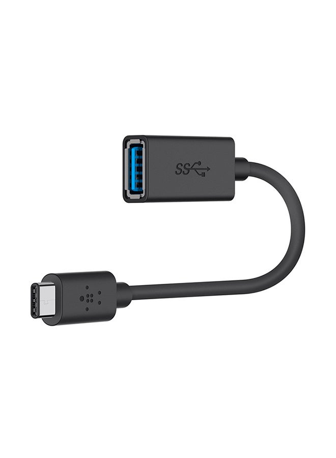 USB C 3.0 To USB A Adapter   USB IF Certified High Speed Data Transfer (5 Gbps) Compatible With iPhone MacBook MacBook Pro And More Black Black