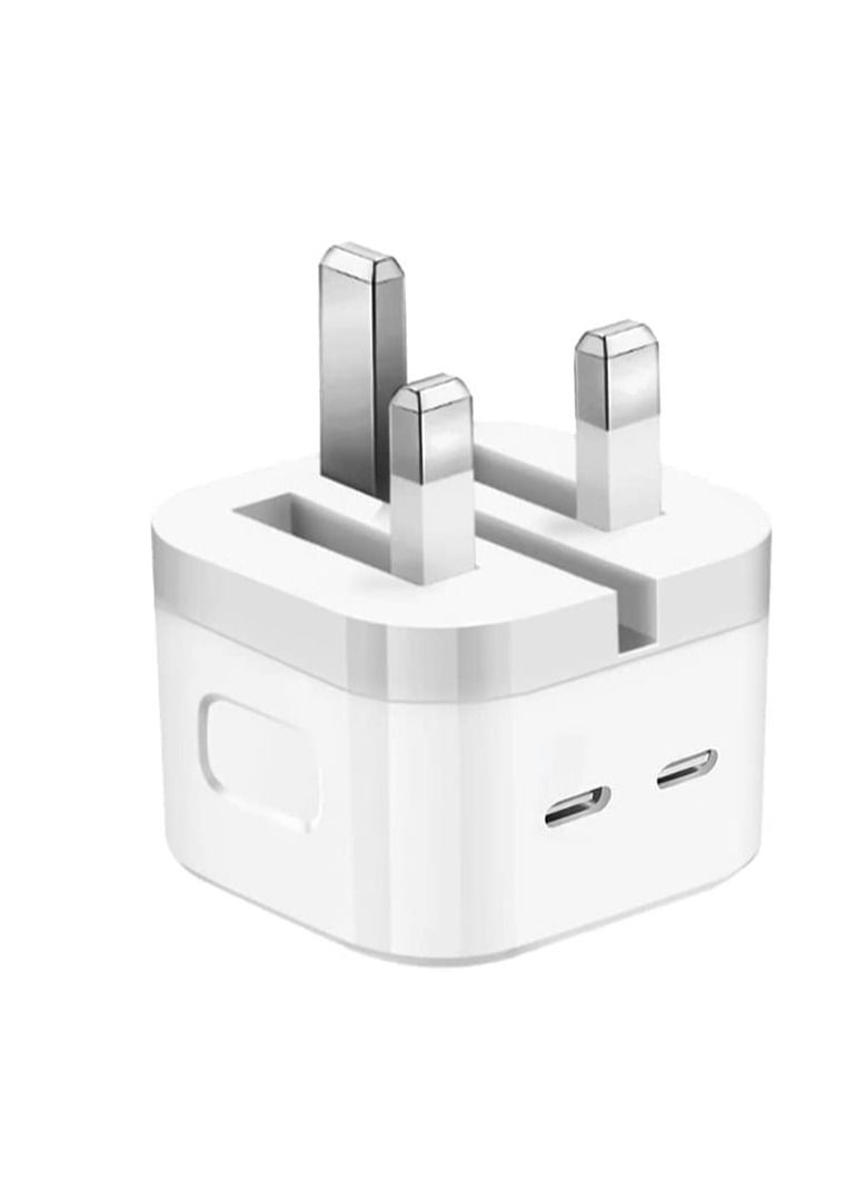 3 Pin Dual Port 35W USB-C Power Adapter