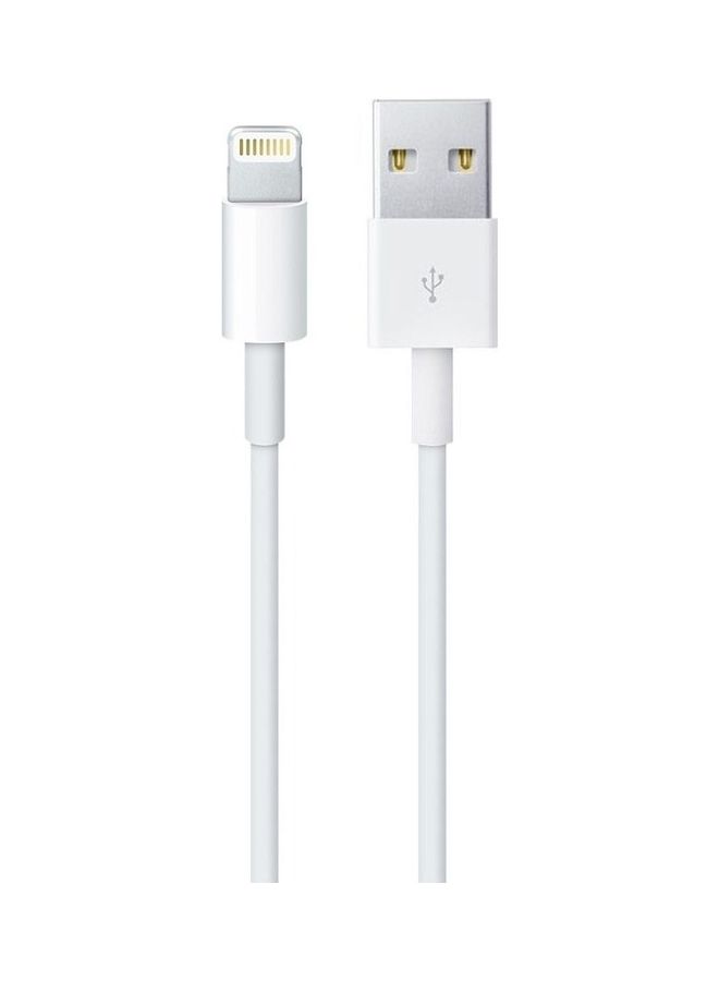 5W USB Power Adapter with Lightning to USB Cable 1m White
