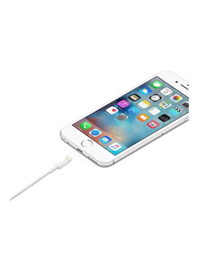 5W USB Power Adapter with Lightning to USB Cable 1m White