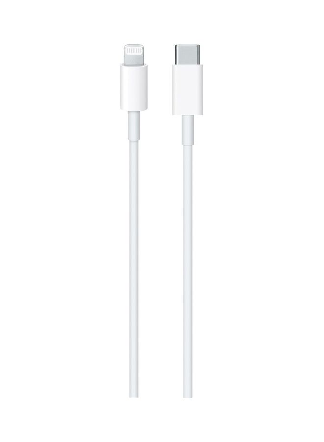 USB-C 20W Power Adapter with USB-C to Lightning Cable 1m White