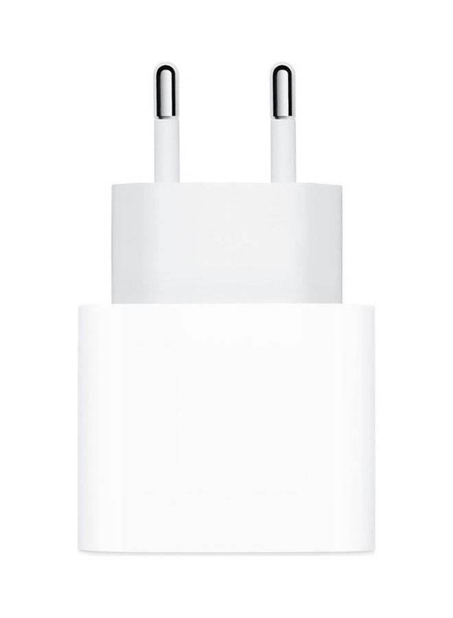USB-C 20W Power Adapter with USB-C to Lightning Cable 1m White