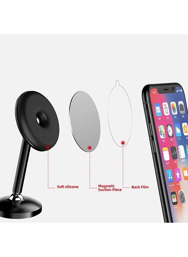 Magnetic Car Mobile Phone Holder Mount Silver/Black