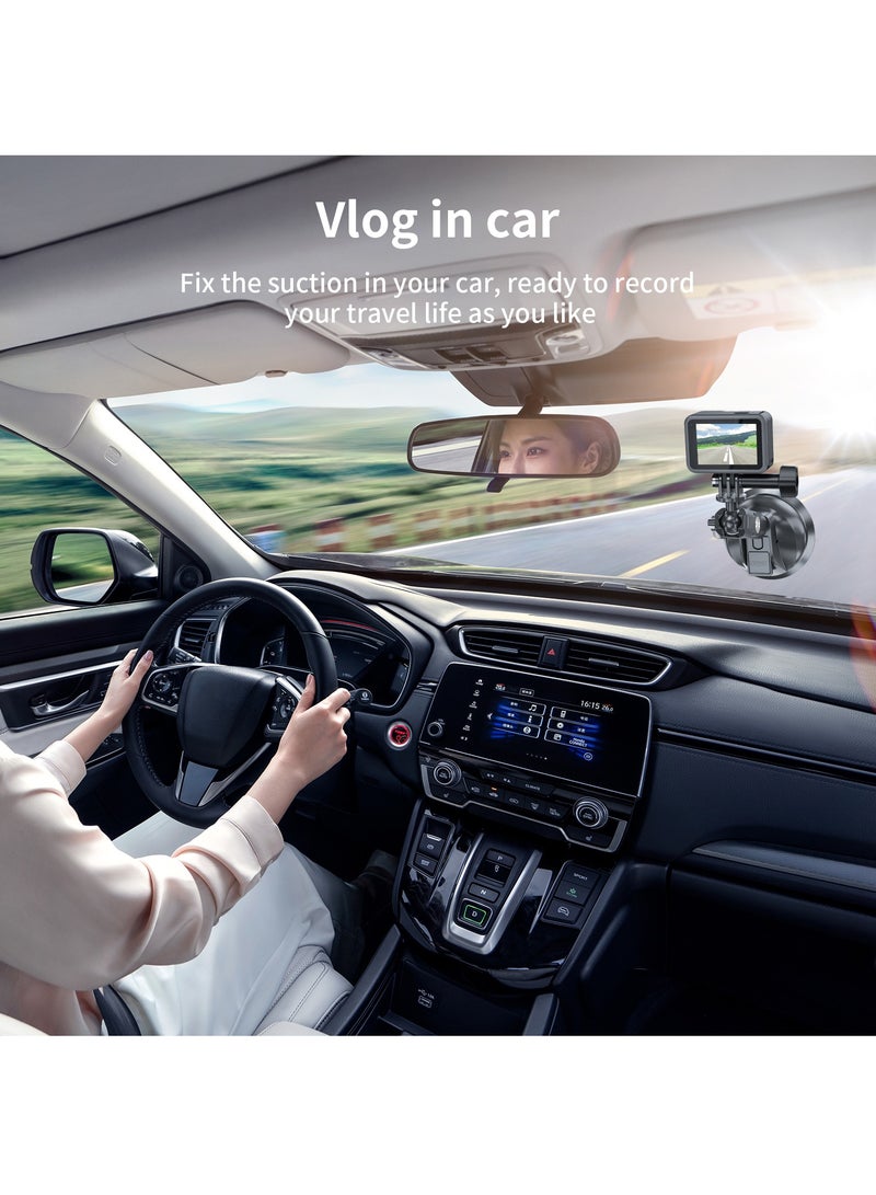 TELESIN Car Phone Action Camera Holder Suction Cup 360 Adjustable 1/4 Standard Adapter For GoPro Insta360 DJI Action Smart Phone