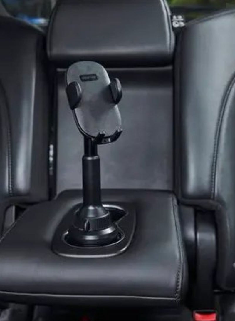 Car Cup Holder Universal Car Cup Holder Cellphone Mount Stand for Mobile Adjustable Car Cup Phone Mount for All Mobile - Black