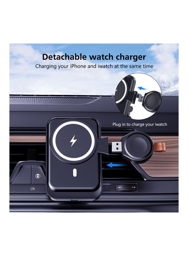 Magnetic Wireless Car Charger Compatible With Apple iPhone 12/13 Series Black