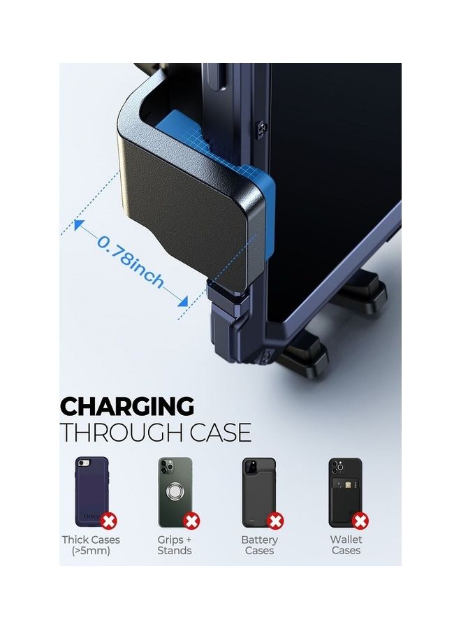 15W Mini Fast Wireless Car Charger Dashboard Cell Phone Holder For Iphone 14 Pro Max 14 Pro 14 13 12 11 Galaxy S22 S20 Plus Black