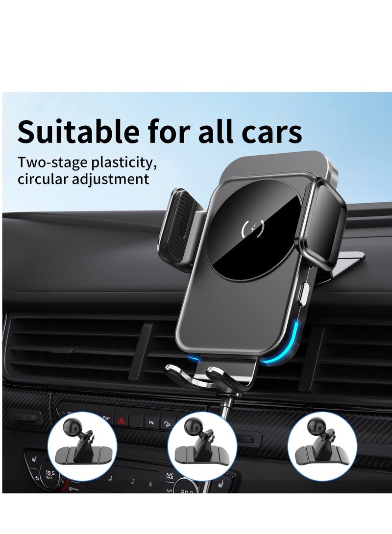 Magnet Ch Holder Magnetic Car Phone Holder Wireless Charger Automatic Clamping Car Wireless Charger