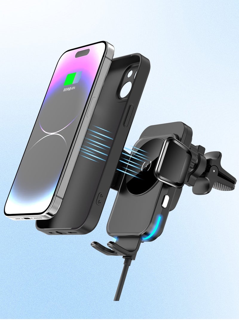 Magnet Ch Holder Magnetic Car Phone Holder Wireless Charger Automatic Clamping Car Wireless Charger