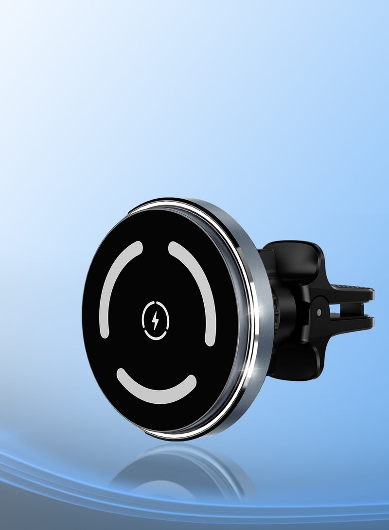 Wireless Charger Magnetic Qi Holder Magnetic 15W Wireless Fast Car Charger For Phone Car Wireless Charger.