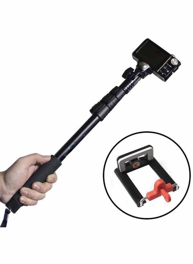 Monopod Extendable Handheld Selfie Stick With Bluetooth Shutter Black