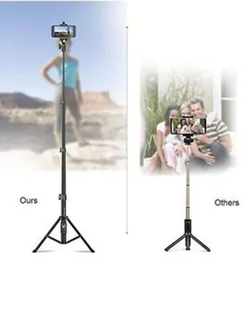 Tripod Stand With Selfie Stick Black