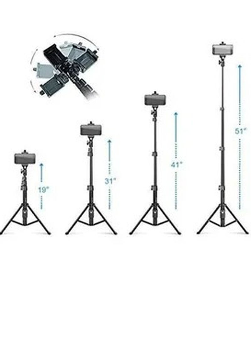 Tripod Stand With Selfie Stick Black