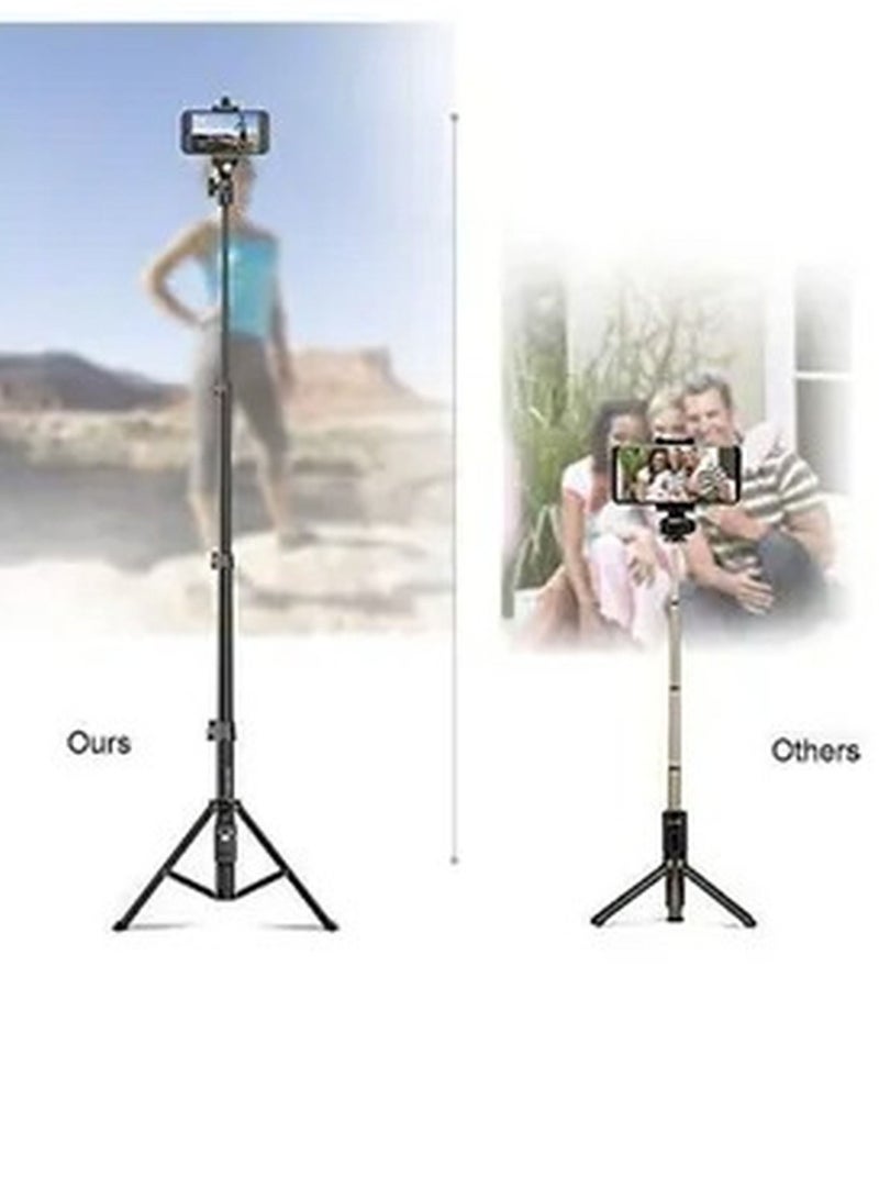 Tripod Stand With Selfie Stick Black