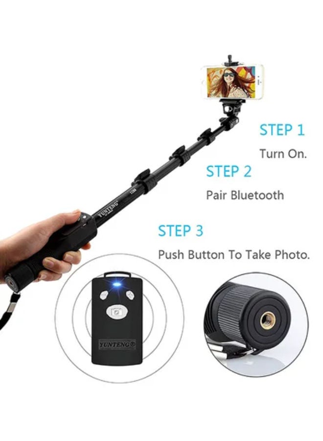 Selfie Stick Extendable Handheld Monopod Phone Holder With Bluetooth Shutter for Camera iPhone Android GoPro