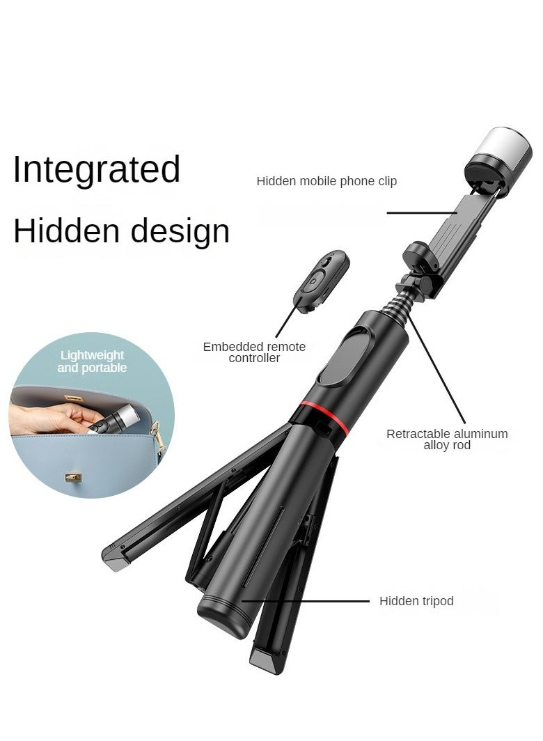 29.92”Selfie Stick Tripod with fill light, Extendable Aluminum Tripod with Rechargeable Bluetooth Remote, Compatible with iPhone and Android Smartphones, Perfect for Travel, Vlog, Video and Photo