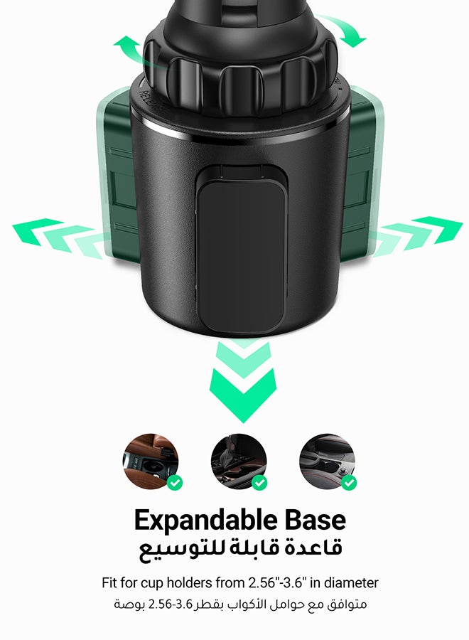 Car Phone Holder For Car Cup, Adjustable Car Cup Phone Holder, Rotatable Car Mount, Phone Holder Car, iPhone Holder, Cell Phone Holder For iPhone 15/16 Series,Galaxy S24 S23 Ultra Z Flip, Xiaomi etc Black