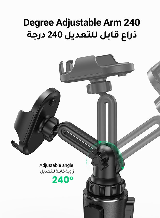 Car Phone Holder For Car Cup, Adjustable Car Cup Phone Holder, Rotatable Car Mount, Phone Holder Car, iPhone Holder, Cell Phone Holder For iPhone 15/16 Series,Galaxy S24 S23 Ultra Z Flip, Xiaomi etc Black