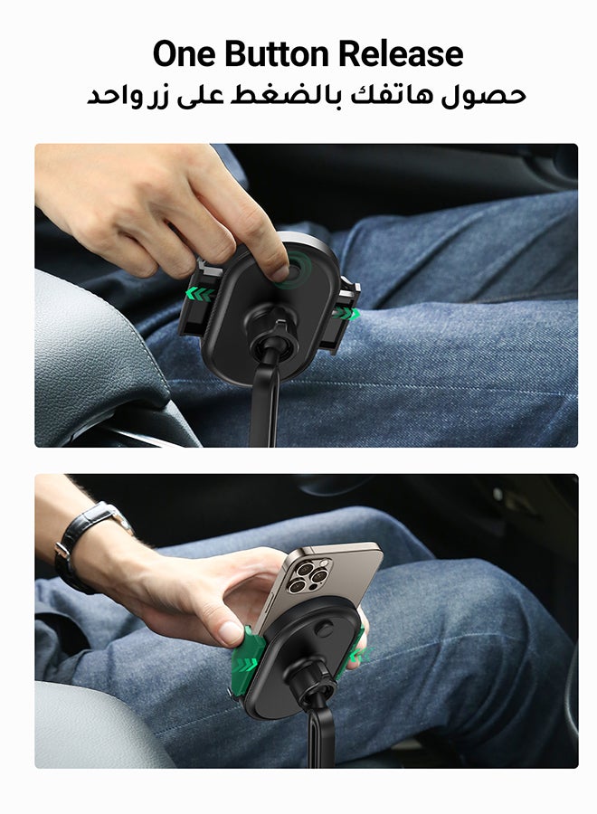 Car Phone Holder For Car Cup, Adjustable Car Cup Phone Holder, Rotatable Car Mount, Phone Holder Car, iPhone Holder, Cell Phone Holder For iPhone 15/16 Series,Galaxy S24 S23 Ultra Z Flip, Xiaomi etc Black