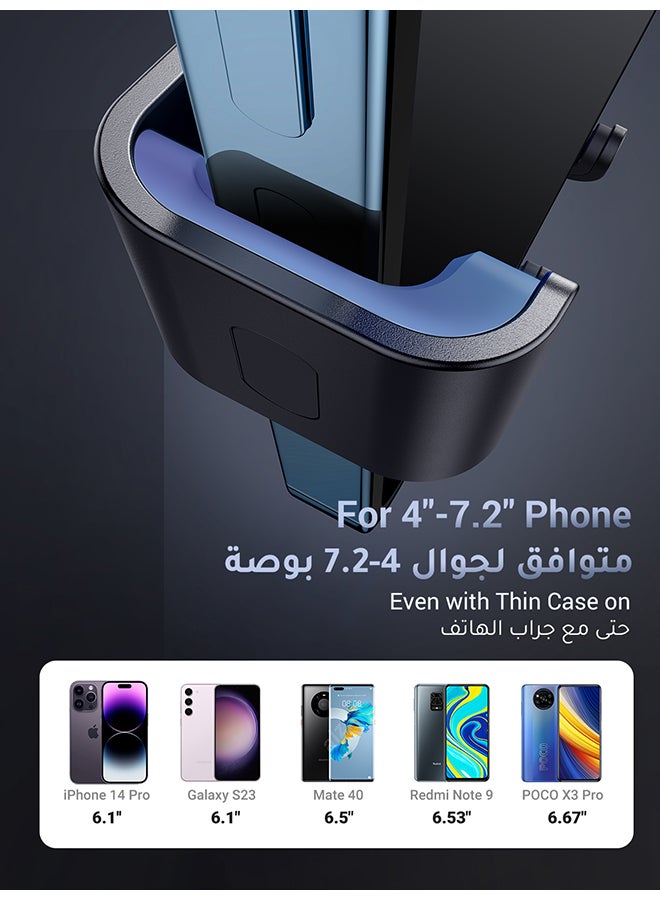 Car Phone Holder, Mobile Holder For the Car Air Vent Phone Holder Stand Car Auto Lock Gravity Mobile Phone Mount Ac Vent Car Mount Compatible iPhone 15/16 Series, Galaxy S24/S23 Z Flip 5 4, Xiaomi Black