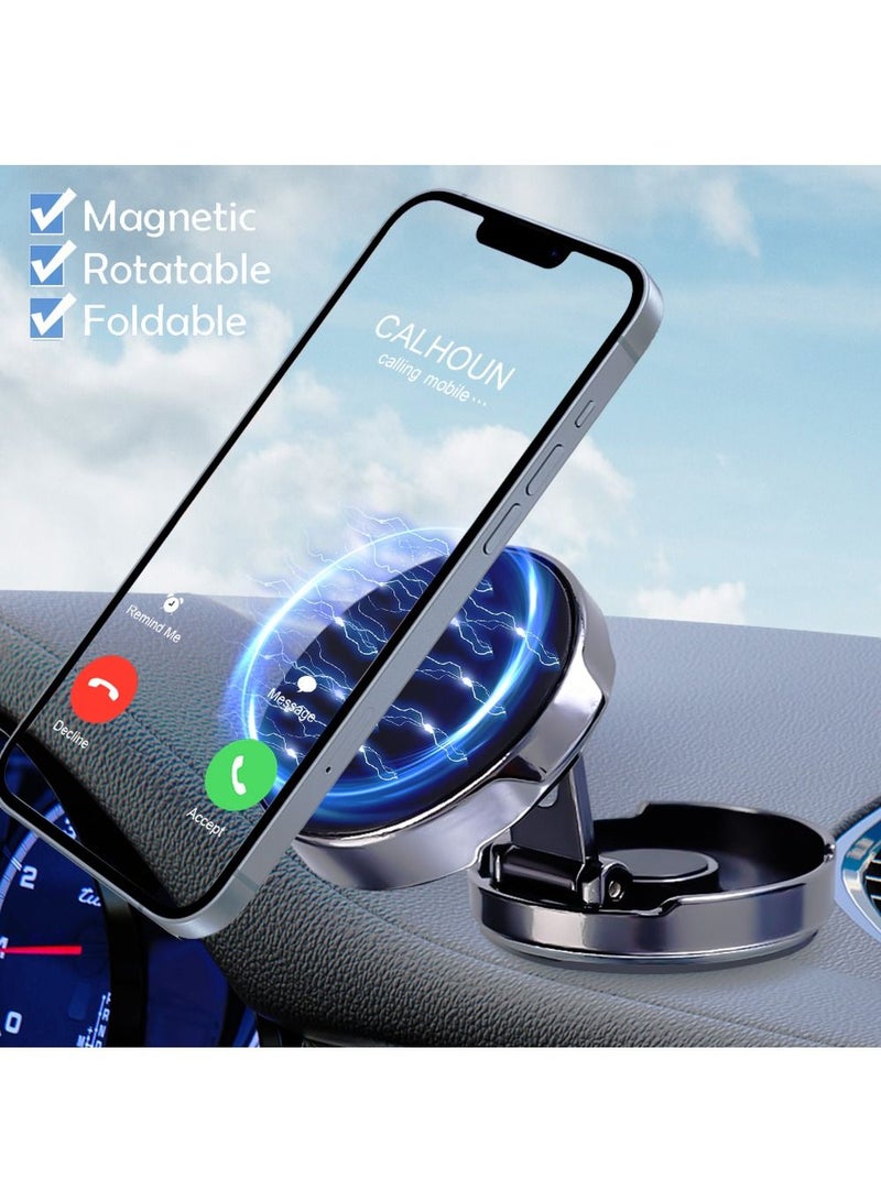 Mobile Phone Stand Strong Magnetic Car Holder 720° Foldable Round Bracket Support for Universal Phones Mount Holders In Car , House , Office