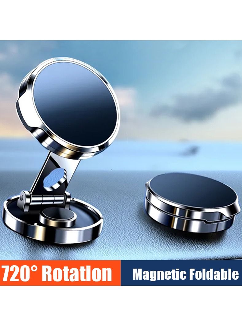 Mobile Phone Stand Strong Magnetic Car Holder 720° Foldable Round Bracket Support for Universal Phones Mount Holders In Car , House , Office