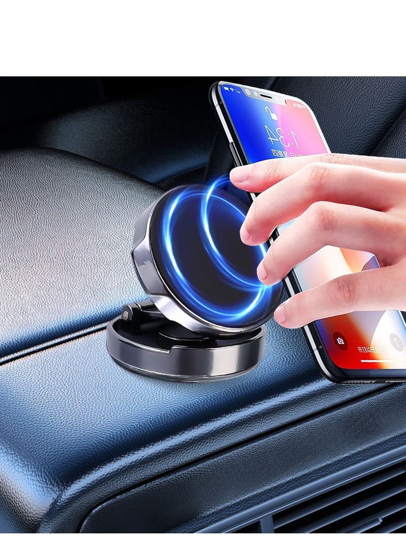 Mobile Phone Stand Strong Magnetic Car Holder 720° Foldable Round Bracket Support for Universal Phones Mount Holders In Car , House , Office