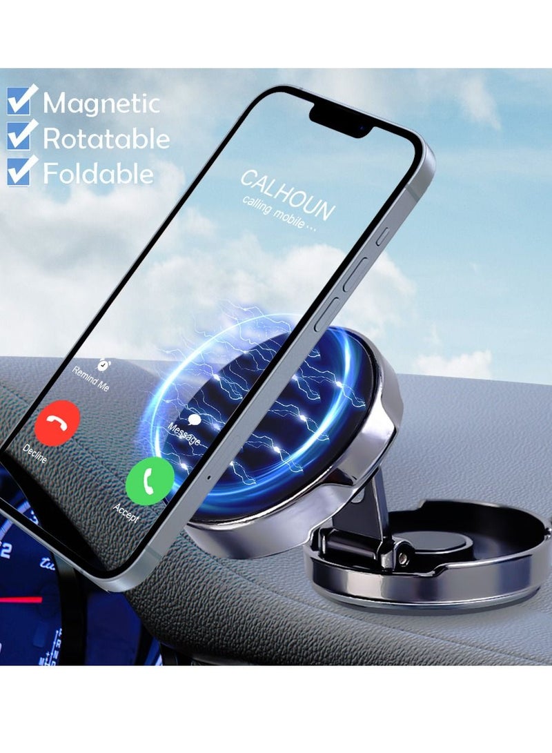 Mobile Phone Stand Strong Magnetic Car Holder 720° Foldable Round Bracket Support for Universal Phones Mount Holders In Car , House , Office