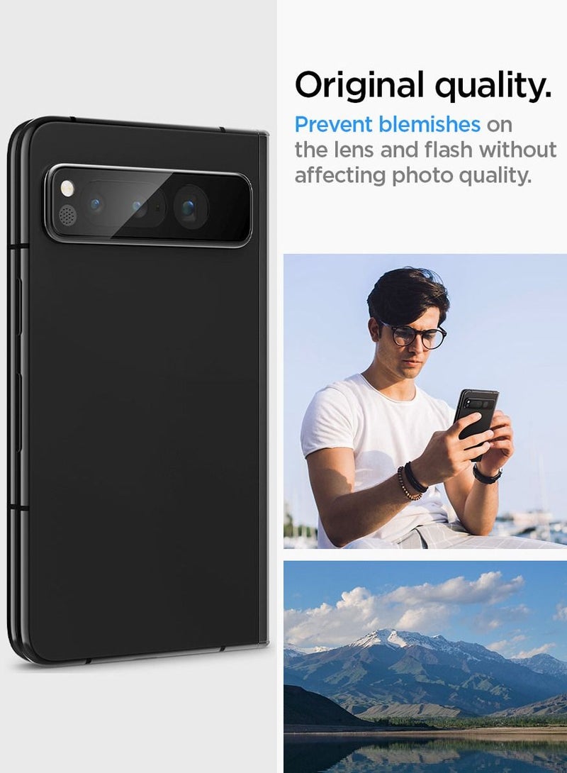 Glastr Ez Fit Optik for Google Pixel Fold Camera Lens Screen Protector - Black [2 Pack]