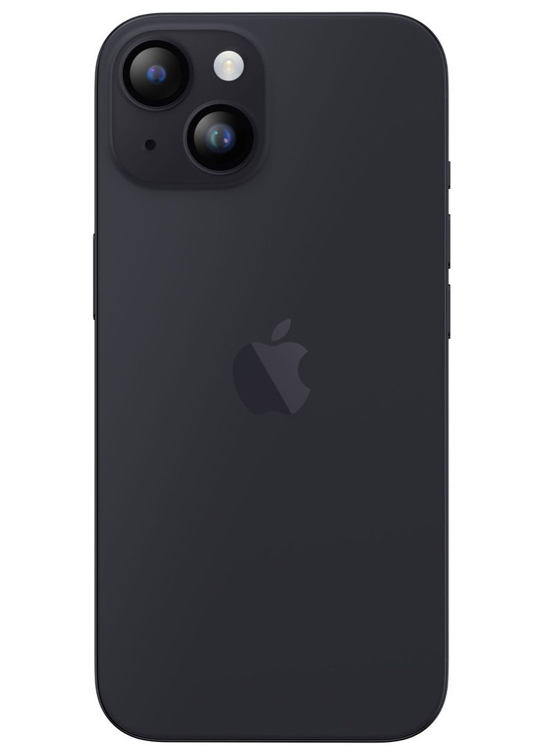 Supreme Tempered Glass for iPhone 15 and iPhone 15 PLUS Camera Lens Protector Aluminum AR Lens Defender - Black
