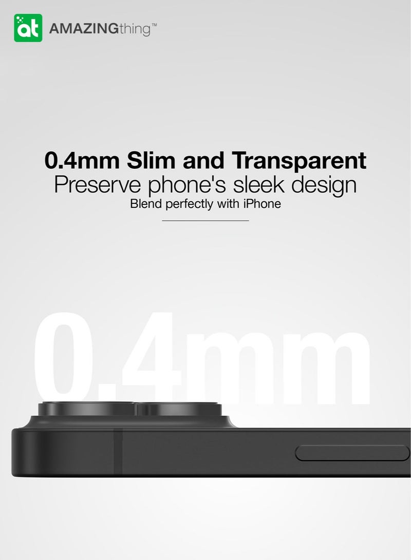 Supreme Tempered Glass for iPhone 15 and iPhone 15 PLUS Camera Lens Protector Aluminum AR Lens Defender - Black