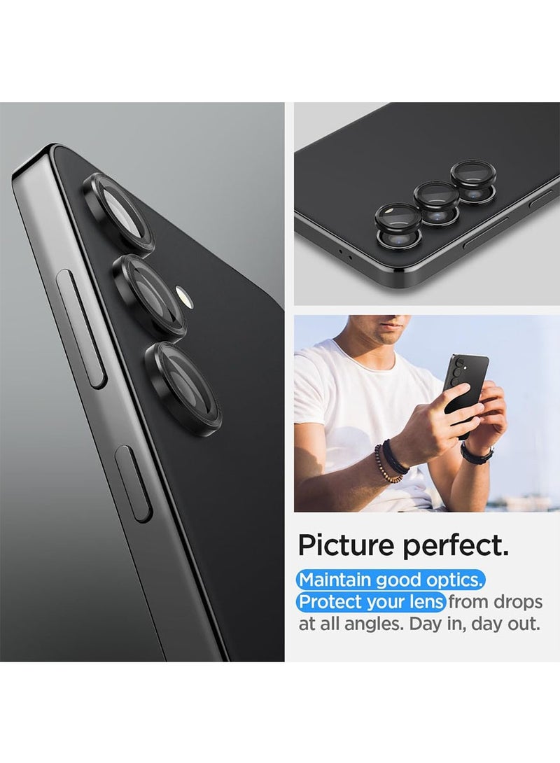 Glastr Ez Fit Optik Pro Samsung Galaxy S24 PLUS Camera Lens Protector [2 Pack] - Black