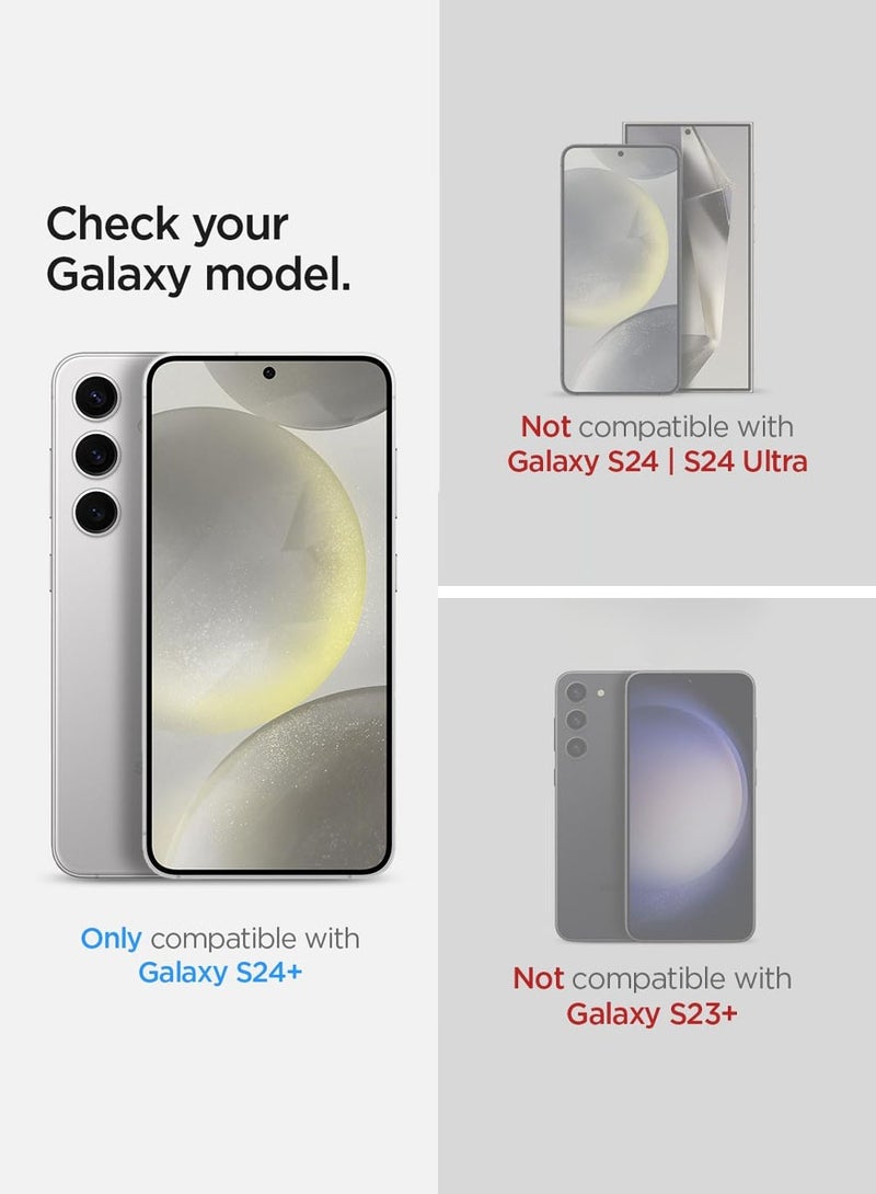 GLAStR EZ-Fit Optik PRO for Samsung Galaxy S24 Plus Camera Lens Protector [2 PACK] - Marble Gray