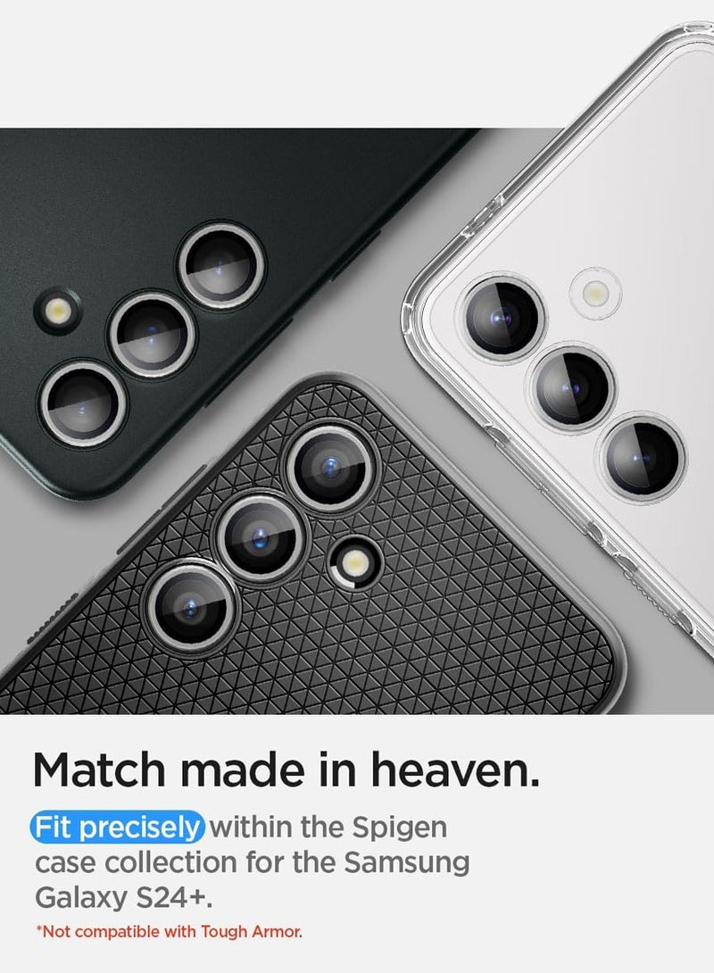 GLAStR EZ-Fit Optik PRO for Samsung Galaxy S24 Plus Camera Lens Protector [2 PACK] - Marble Gray