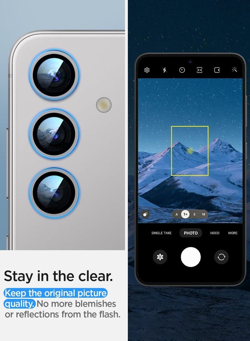 GLAStR EZ-Fit Optik PRO for Samsung Galaxy S24 Plus Camera Lens Protector [2 PACK] - Marble Gray