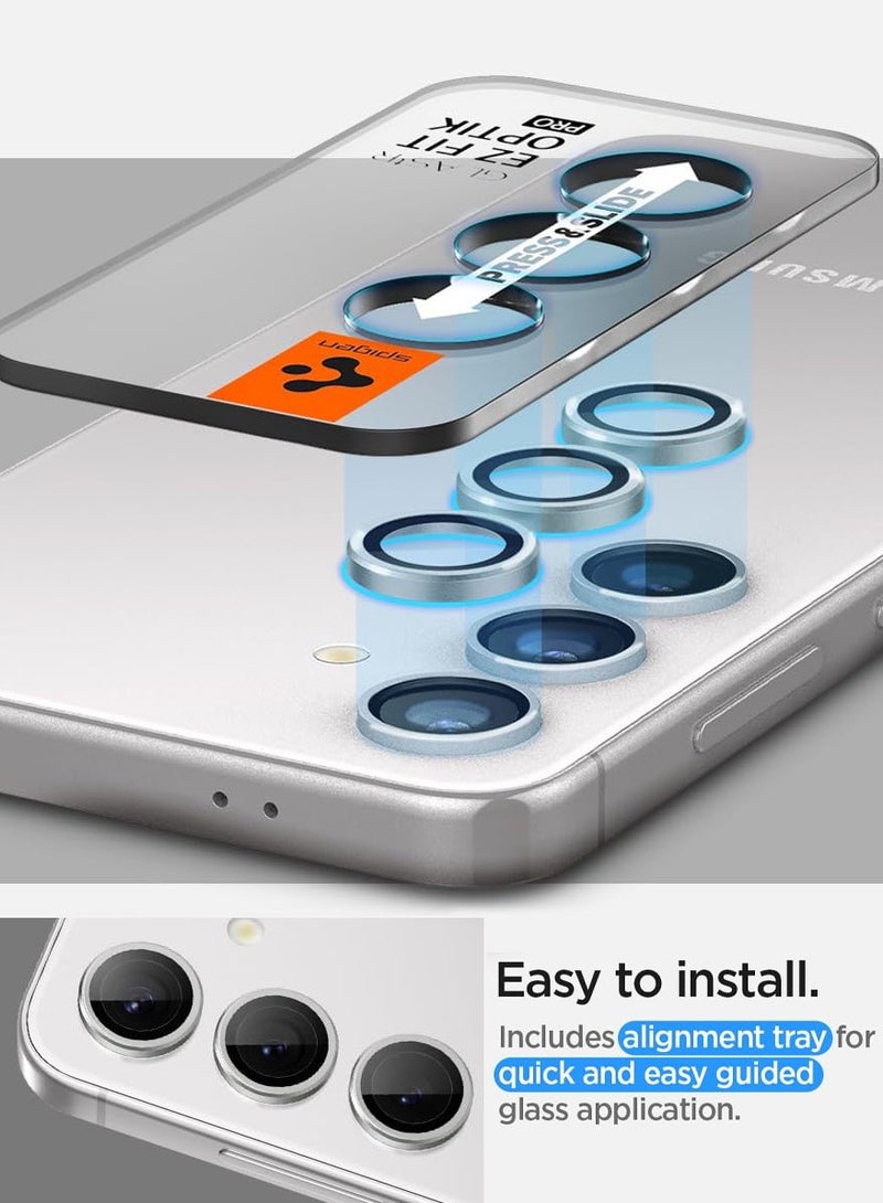 GLAStR EZ-Fit Optik PRO for Samsung Galaxy S24 Plus Camera Lens Protector [2 PACK] - Marble Gray