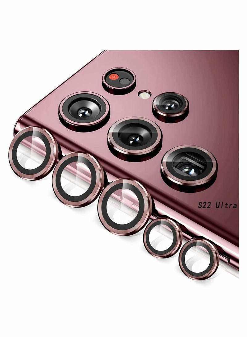 Camera Lens Protector for Samsung S22 Ultra ScratchProof Excefore DropProof Alloy Phone Screen Cover Protection Galaxy 6.8'' Red