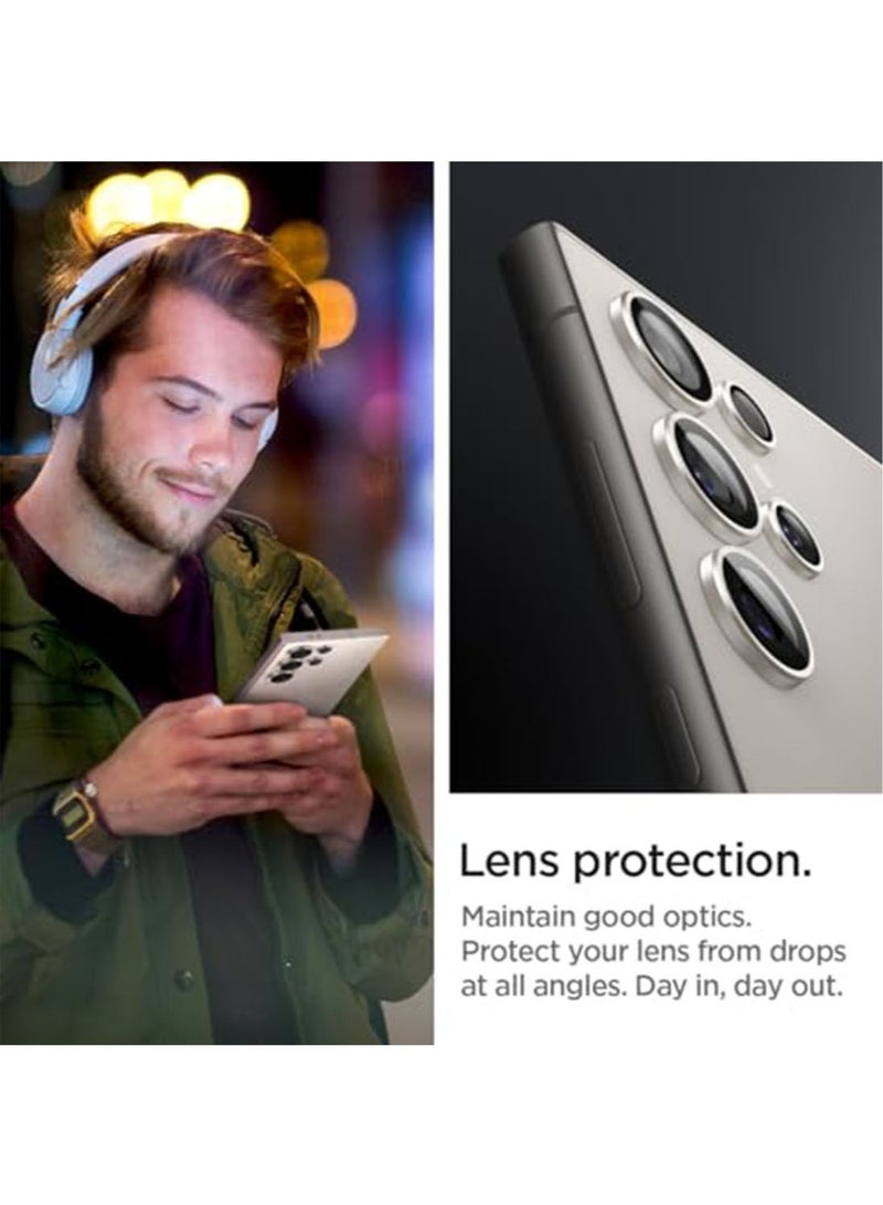 Glastr Ez Fit Optik PRO Samsung Galaxy S24 ULTRA Camera Lens Protector [2 Pack] - Grey