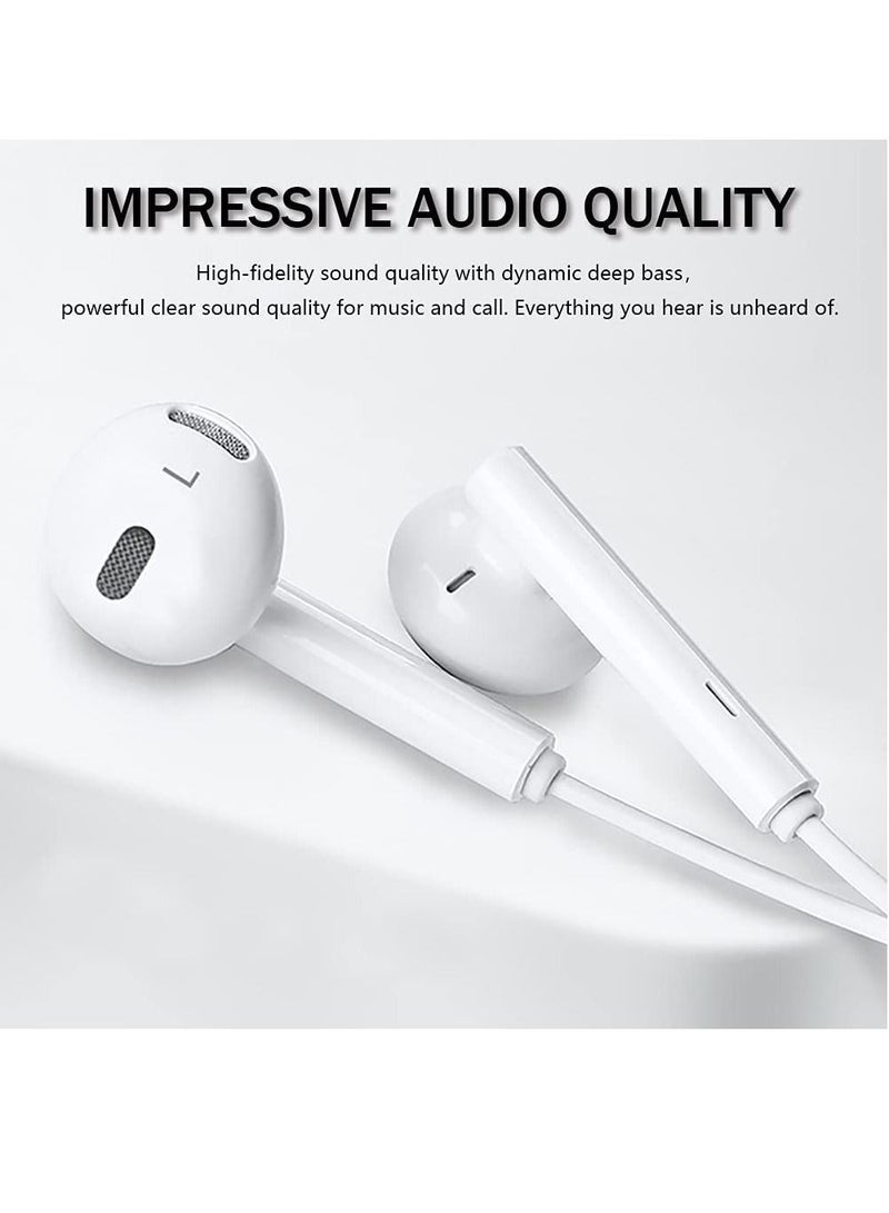 Earbuds Headphones Wired Earphones with Microphone and Volume Control Compatible with I phone