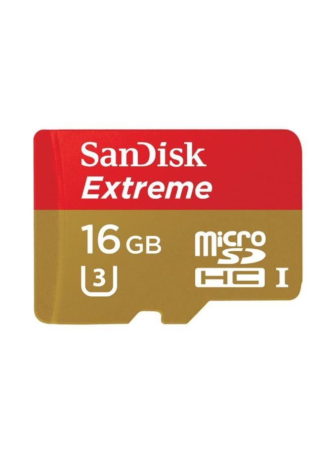 Extreme Class 10 UHS-I MicroSDHC Card With Adapter Multicolour