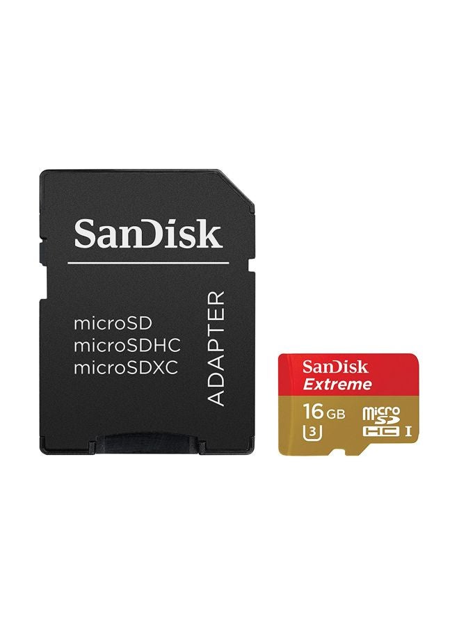 Extreme Class 10 UHS-I MicroSDHC Card With Adapter Multicolour