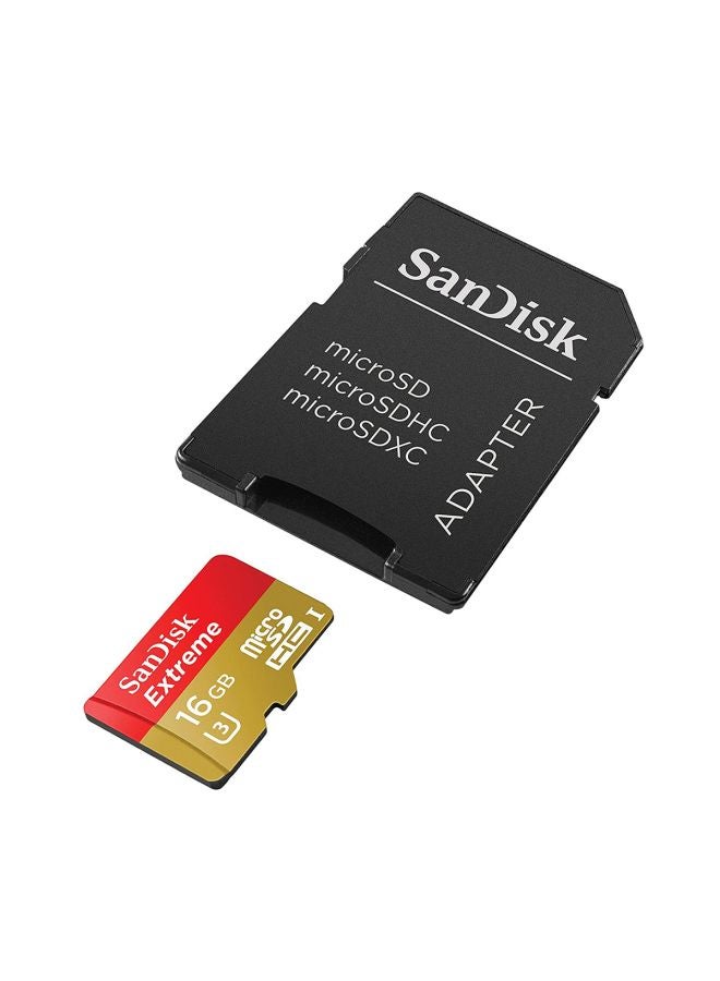 Extreme Class 10 UHS-I MicroSDHC Card With Adapter Multicolour