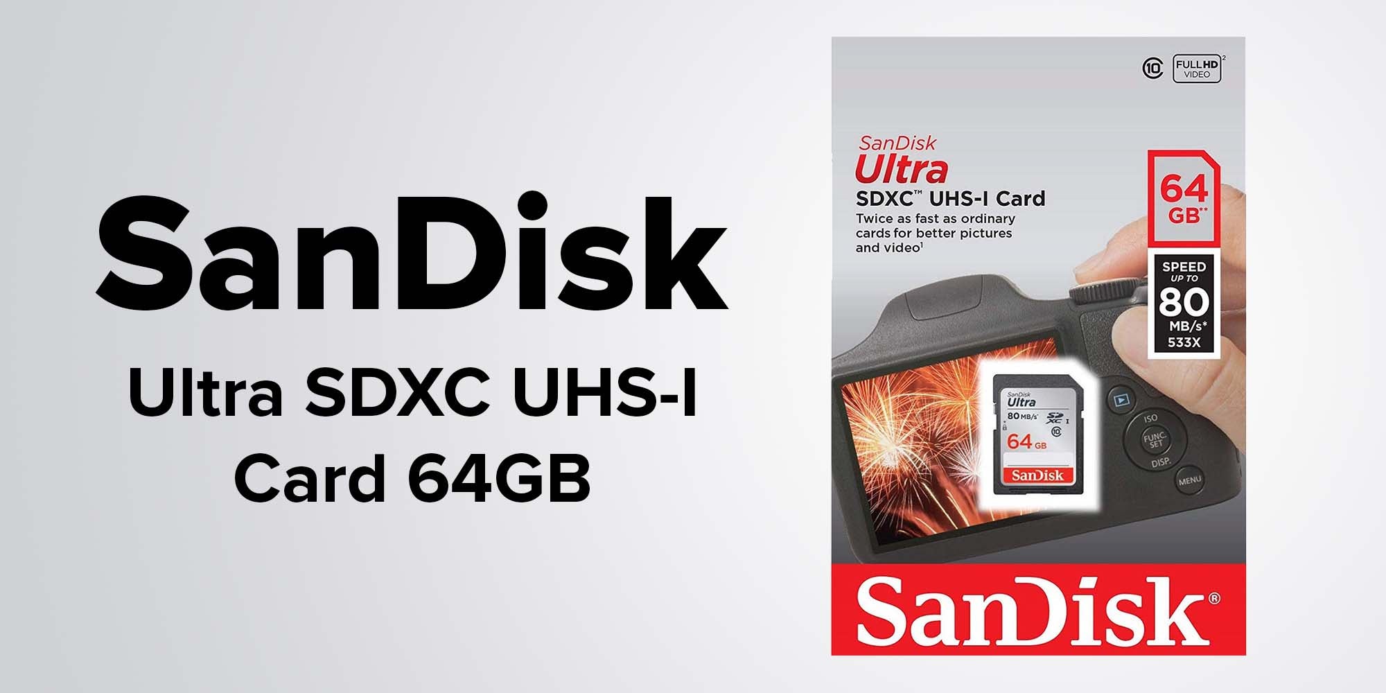 Ultra Class 10 SDXC UHS-I Memory Card Upto 80MB/s 64.0 GB