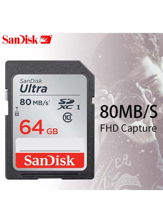 Ultra Class 10 SDXC UHS-I Memory Card Upto 80MB/s 64.0 GB