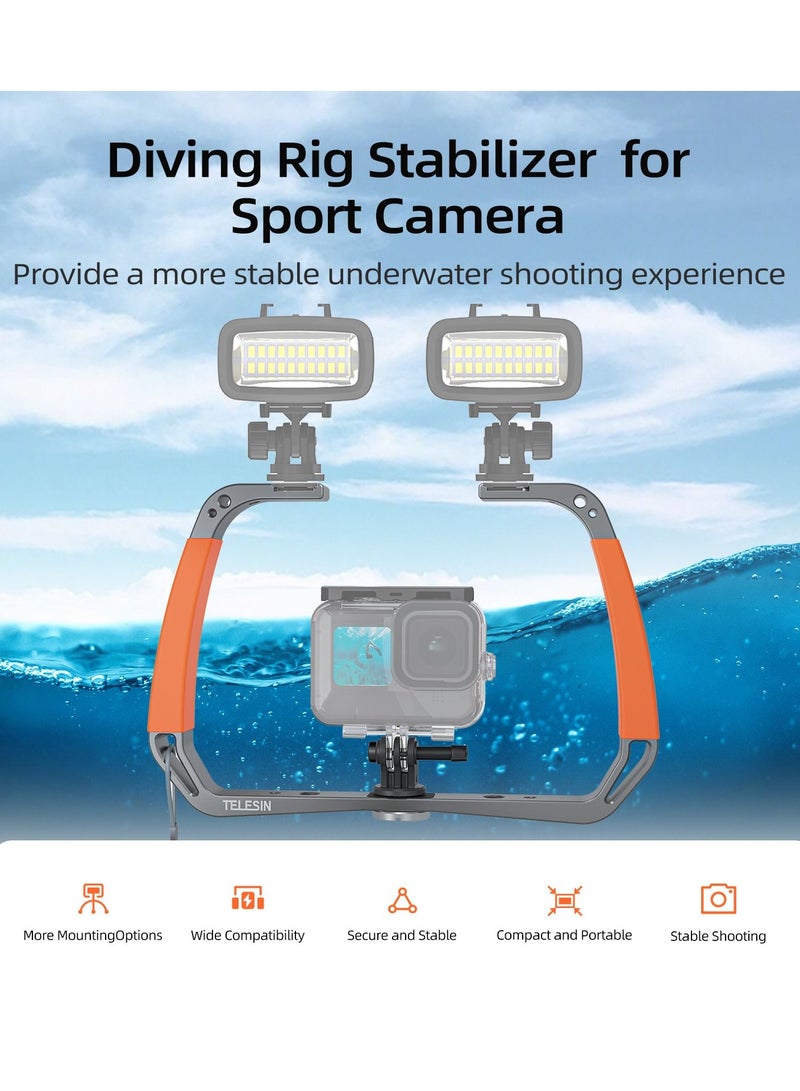 TELESIN Diving Rig Handheld Stabilizer for GoPro and Action Camera