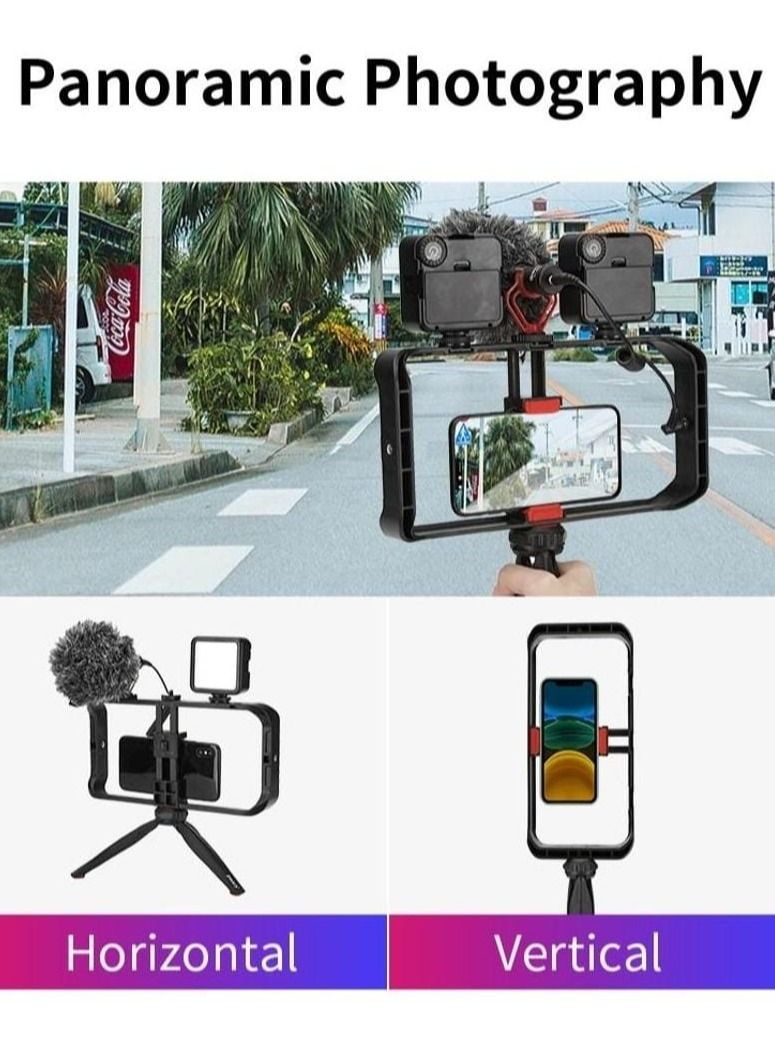 MT33 Mobile Phone Vlogging Filmmaking Cage Stabilizer with Tripod