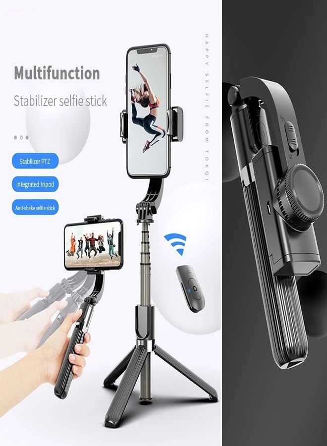 Durable Rechargeable Gimbal Stabilizer Selfie Stick And Tripod Combo 2 in 1