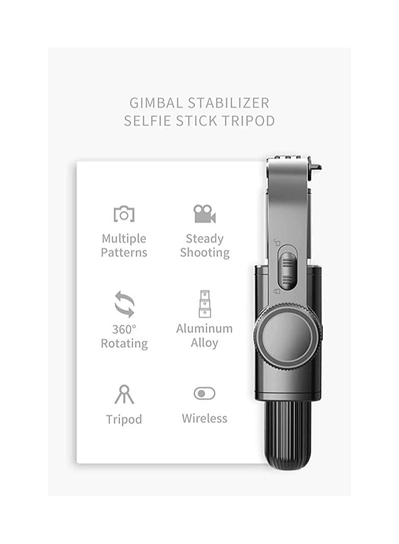 L08 Bluetooth Handheld Gimbal Stabilizer Mobile Phone Selfie Stick Holder Adjustable Selfie Stand With tripod